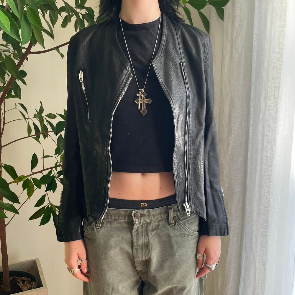 Blank-nyc Women's Black and Silver Jacket
